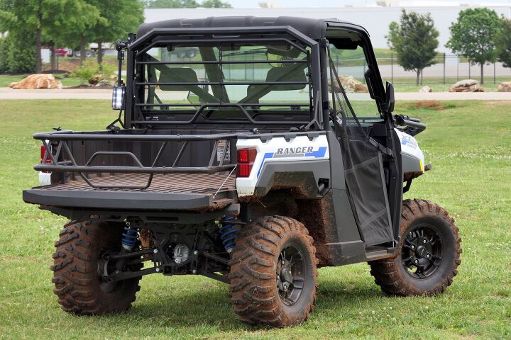 fast quiet and a little bit weird polaris kinetic xp first drive, The Kinetic XP includes a tilt bed and can be widely optioned with lights and most of the accessories available for the Ranger models Photo William Roberson