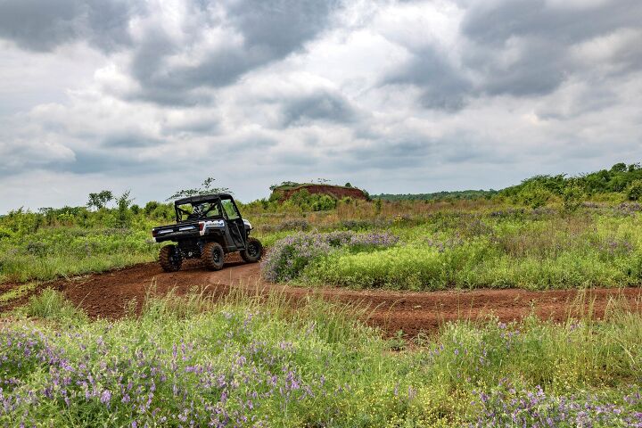 fast quiet and a little bit weird polaris kinetic xp first drive, Despite my best efforts to turn like the rider ahead of me above the XP executed a graceful and oddly quiet 180 degree pirouette on the muddy two track Photo William Roberson