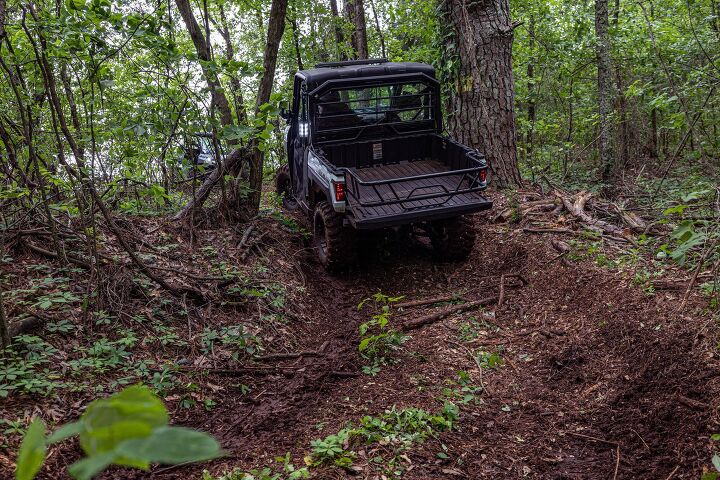 fast quiet and a little bit weird polaris kinetic xp first drive, Mud tight tracks and steep approaches were no problem for the Kinetic XP Photo Polaris