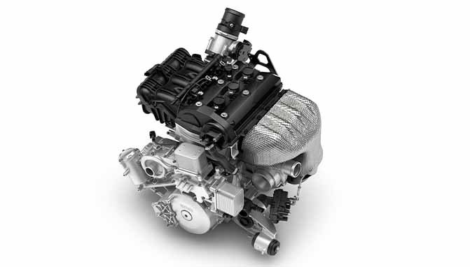 The all-new 999cc ROTAX, triple-cylinder, turbocharged, fuel-injected engine was built for performance generating 240 horsepower, yet should still be very reliable with many of the features and upgrade made to the internals of the motor.