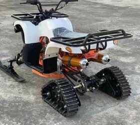 With the right parts, you can basically convert your ATV to a snowmobile.