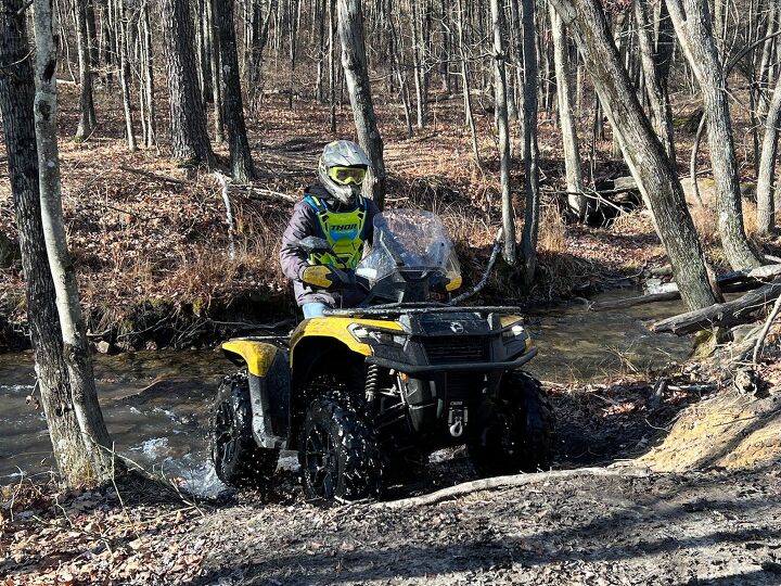 ATVs like the 2023 Can-Am Outlander XT 700 come equipped with a windshield from the factory. Photo Credit: Ross Ballot