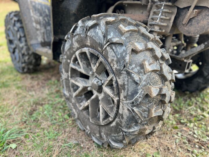 Different manufacturers equip different machines with different tires, but you don't have to replace the OEM tires with the same thing. Photo Credit: Spencer Ballot