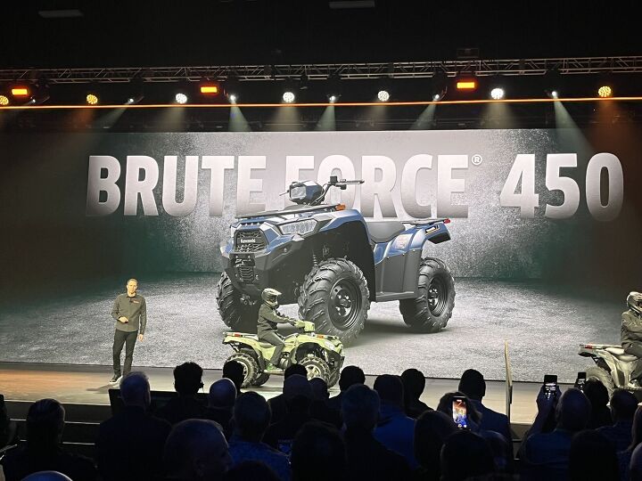 kawasakis 2024 north american dealer meeting, After a long absence Kawasaki is introducing a new midsize ATV in the way of a Brute Force 450 As soon as we get more details on this midsize monster we ll be sure to get it to you