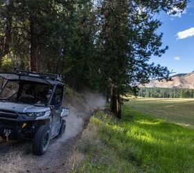 We cut Justin's father loose in the Defender HD10 so he could get a taste of the UTV life. Needless to say, he was stoked. Photo Credit: WESTx1000