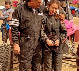 ten questions with eva star malabanan, After driving the entire distance at the BITD Silver State 300 Eva takes a moment with her Dad and co driver Sean Malabanan Photo Credit Courtesy of Eva Star Racing