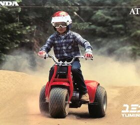 rippin thru time remembering hondas little red atv that could, This rider is properly outfitted for a safe ride with his helmet and eye protection gloves long pants and a long sleeve shirt Proper safety attire and parental supervision were the keys to safe adventures