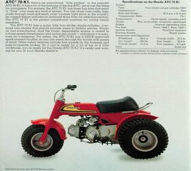 rippin thru time remembering hondas little red atv that could, The first generation ATC 70 ads touted the safety aspects that Honda incorporated with keeping kids safe in mind