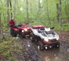 Perhaps more so than in the summer, sudden downpours can have drastic effects on trail conditions. This picture from ~2010 shows the entry to a muddy, rutted section that wasn’t there just minutes prior. Photo Credit: Ross Ballot