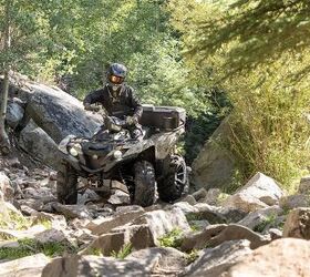 Yamaha still classifies the Grizzly as a utility rig, but most owners recognize it as a fantastic trail machine that’s outstanding in the rocks. Credit: Yamaha