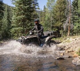The Grizzly goes where it pleases thanks to a torquey motor, a flawless CVT, and a well sorted on-command 4WD system. Credit: Yamaha